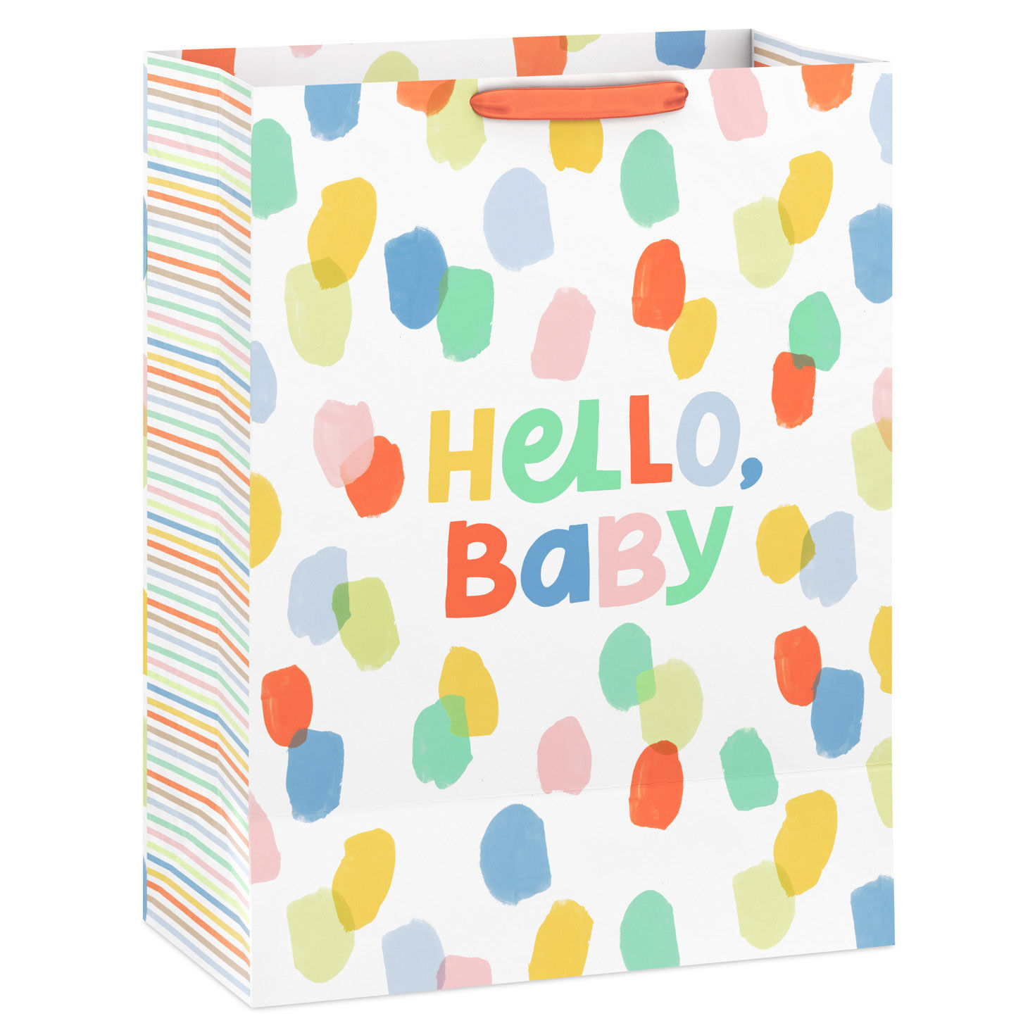 Colorful Dots Hello Baby Jumbo Gift Bag back image number 6