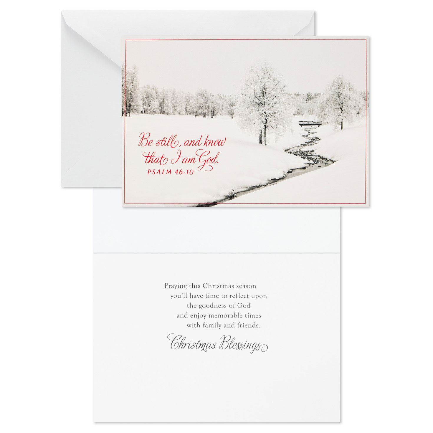 Snowy Creek DaySpring Religious Christmas Cards Card Front with Sentiment image number 3