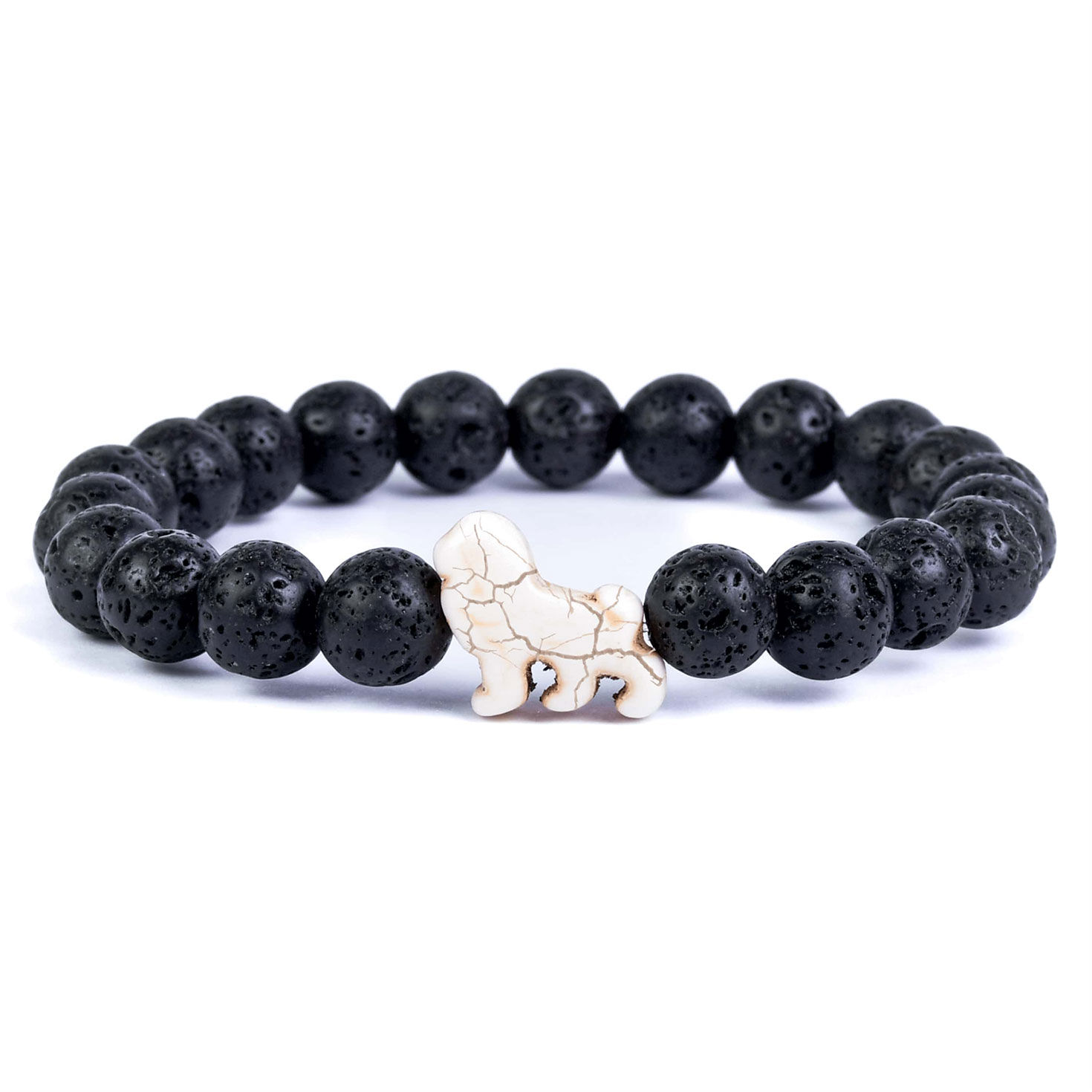 Fahlo Lava Stone Lion Excursion Bracelet