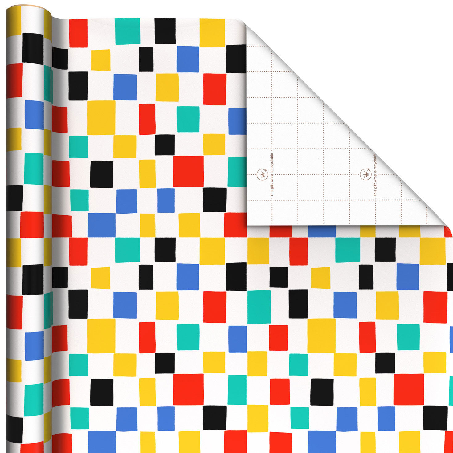 Checkered Cheer Tall Wrapping Paper Roll, 35 sq. ft.