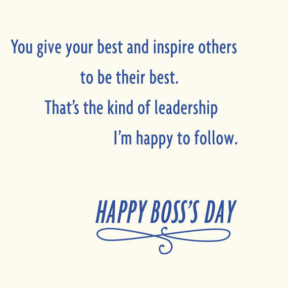 You're a Great Leader Boss's Day Card, , large image number 2
