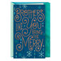 Gold, Blue and Teal Snowflakes Brother Christmas Card Card Front image number 1
