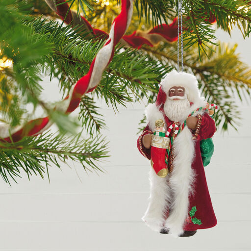 Black Father Christmas Ornament, 