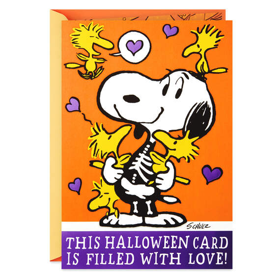 Peanuts® Snoopy and Woodstock Funny Pop-Up Halloween Card With Mini Cards