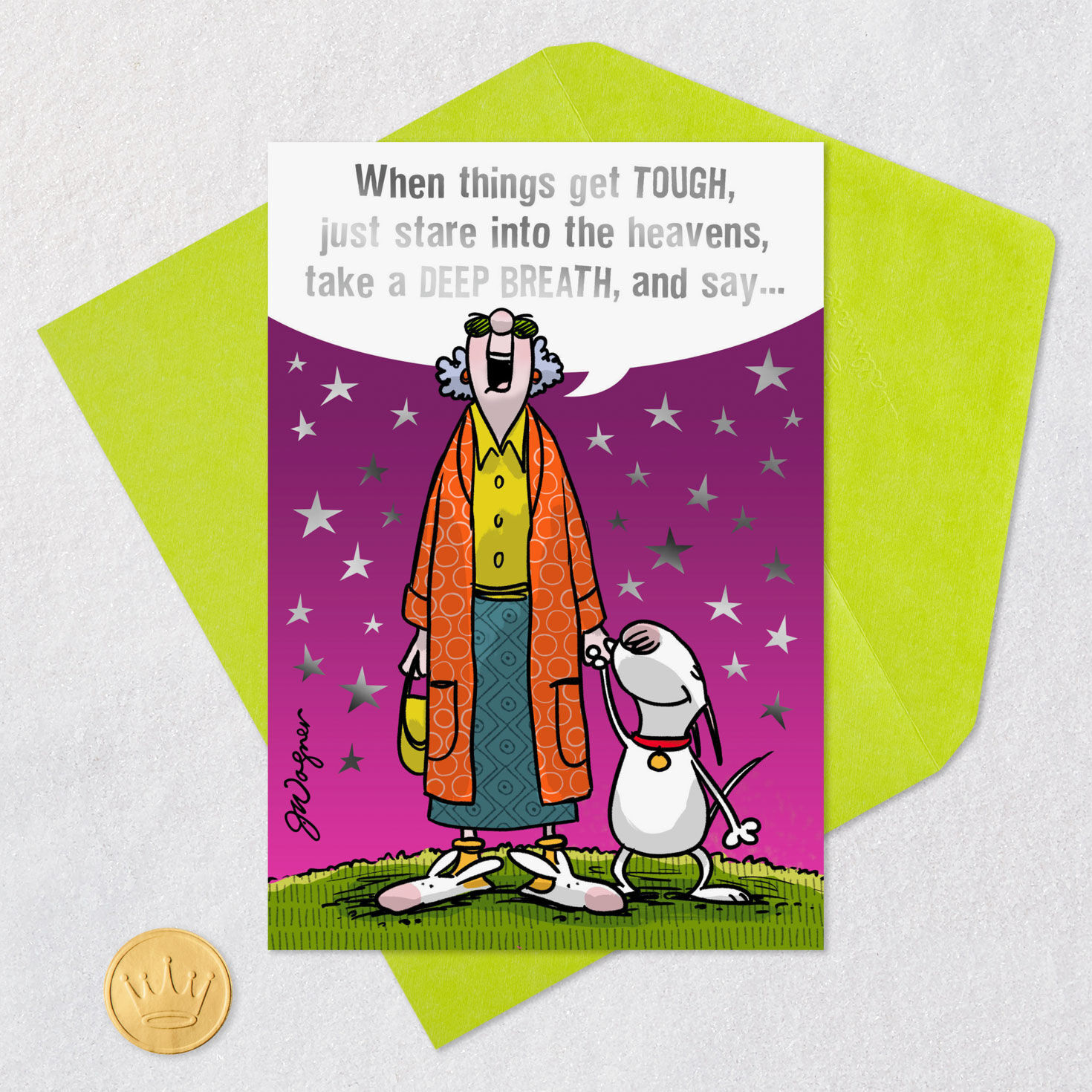 Floyd and Maxine Funny Encouragement Card Card Front with Envelope and Gold Seal image number 5