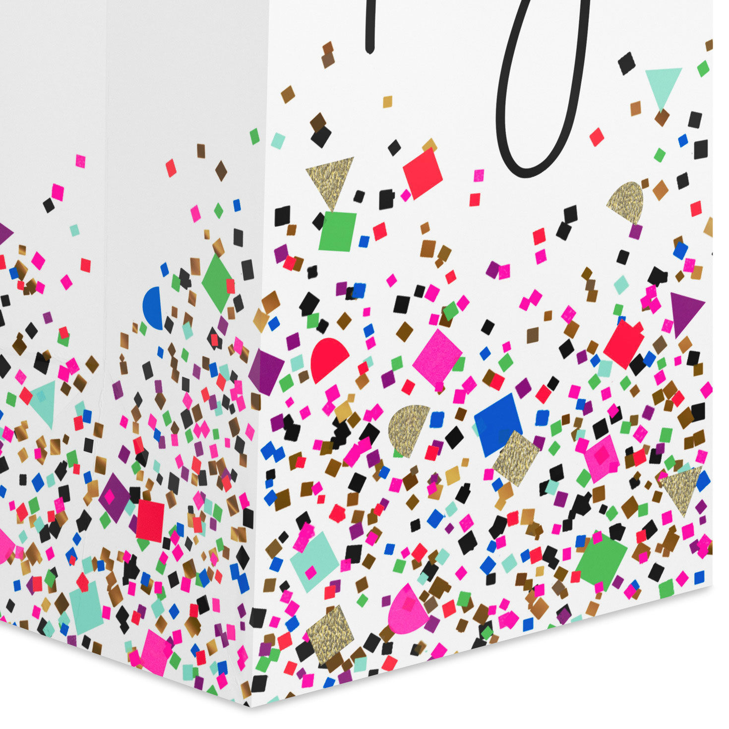 Colorful Confetti Cheers to You Wine Bag Base/Side Detail image number 5