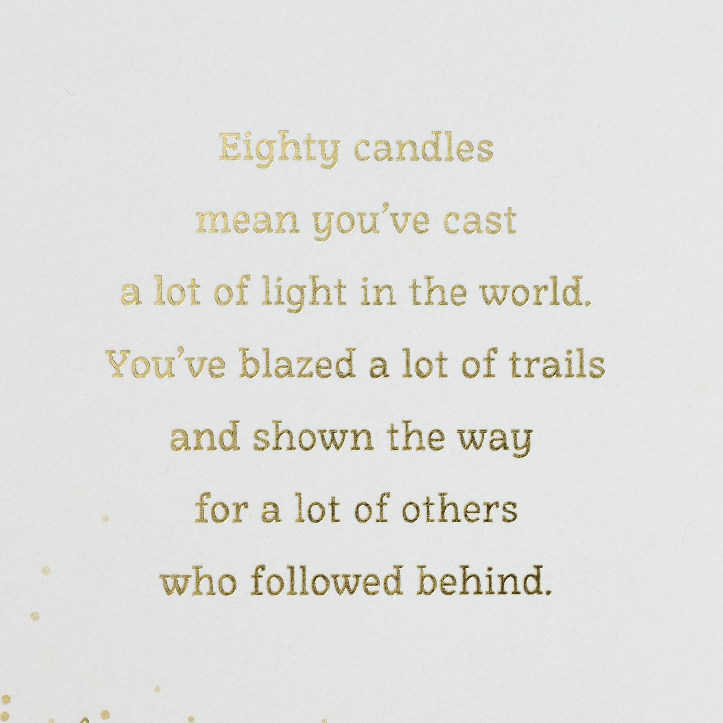 Gold 80th Birthday Card Sentiment image number 2