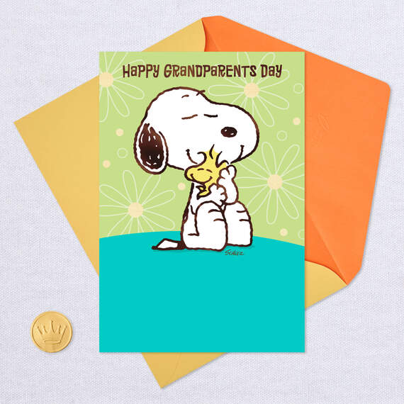Peanuts® Snoopy and Woodstock Hugs Grandparents Day Card, , large image number 5