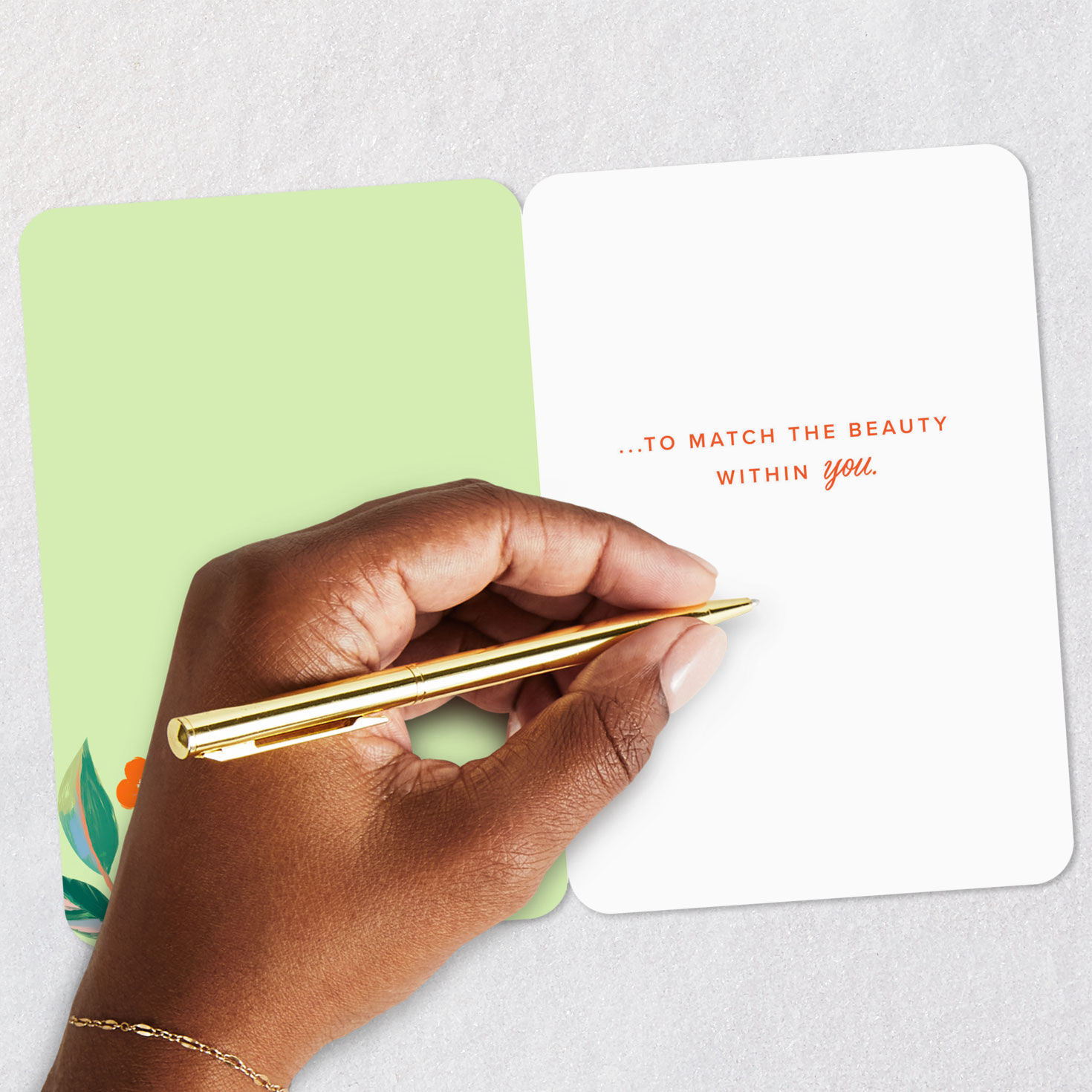 Beautiful Floral Butterfly Just Because Card Signing card image number 6