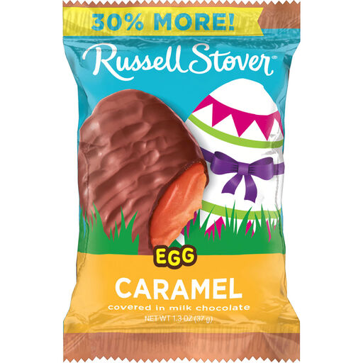 Russell Stover Milk Chocolate Caramel Egg, 1.3 oz., 