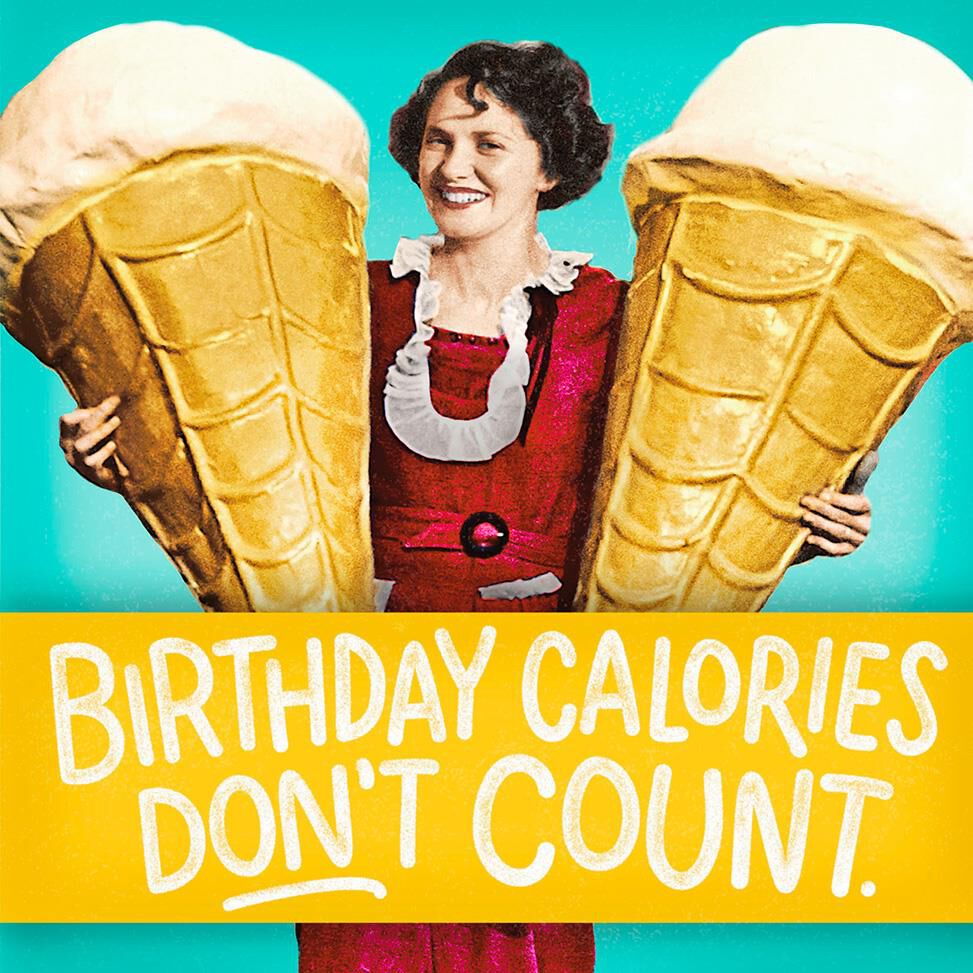 Birthday Calories Don't Count Funny Musical Birthday Card
