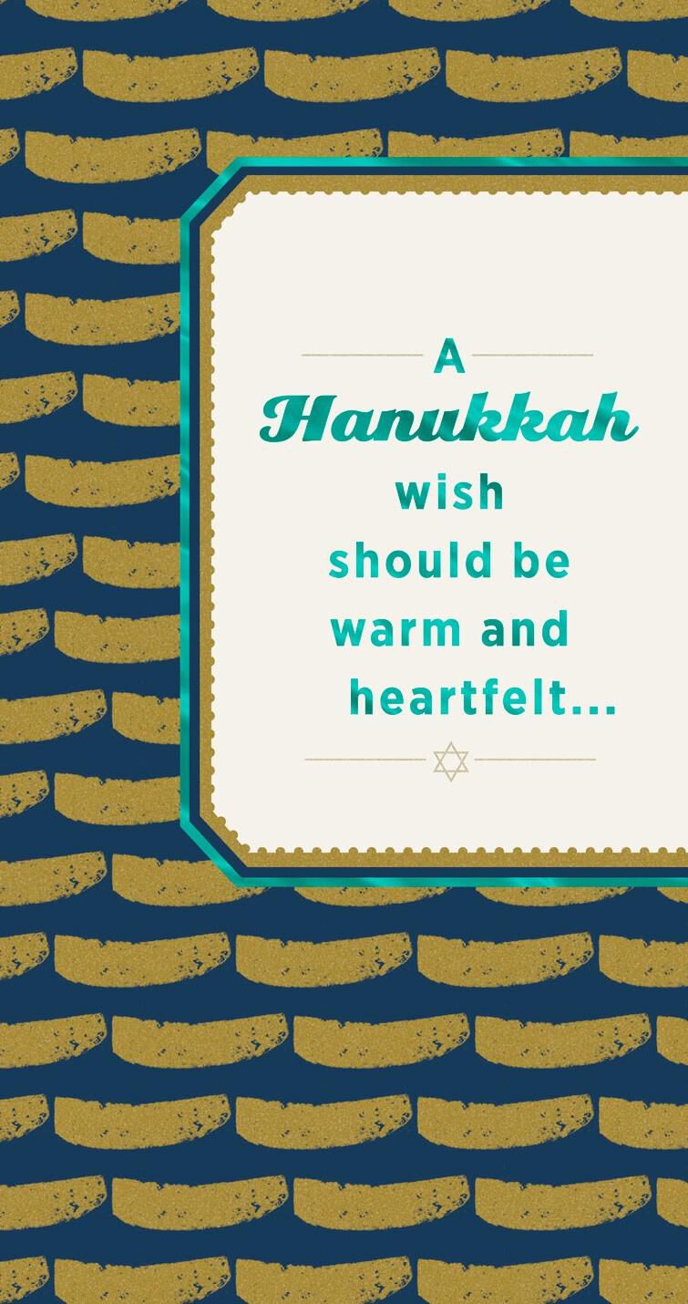 Gold Coin-Patterned Hanukkah Money Holder Card