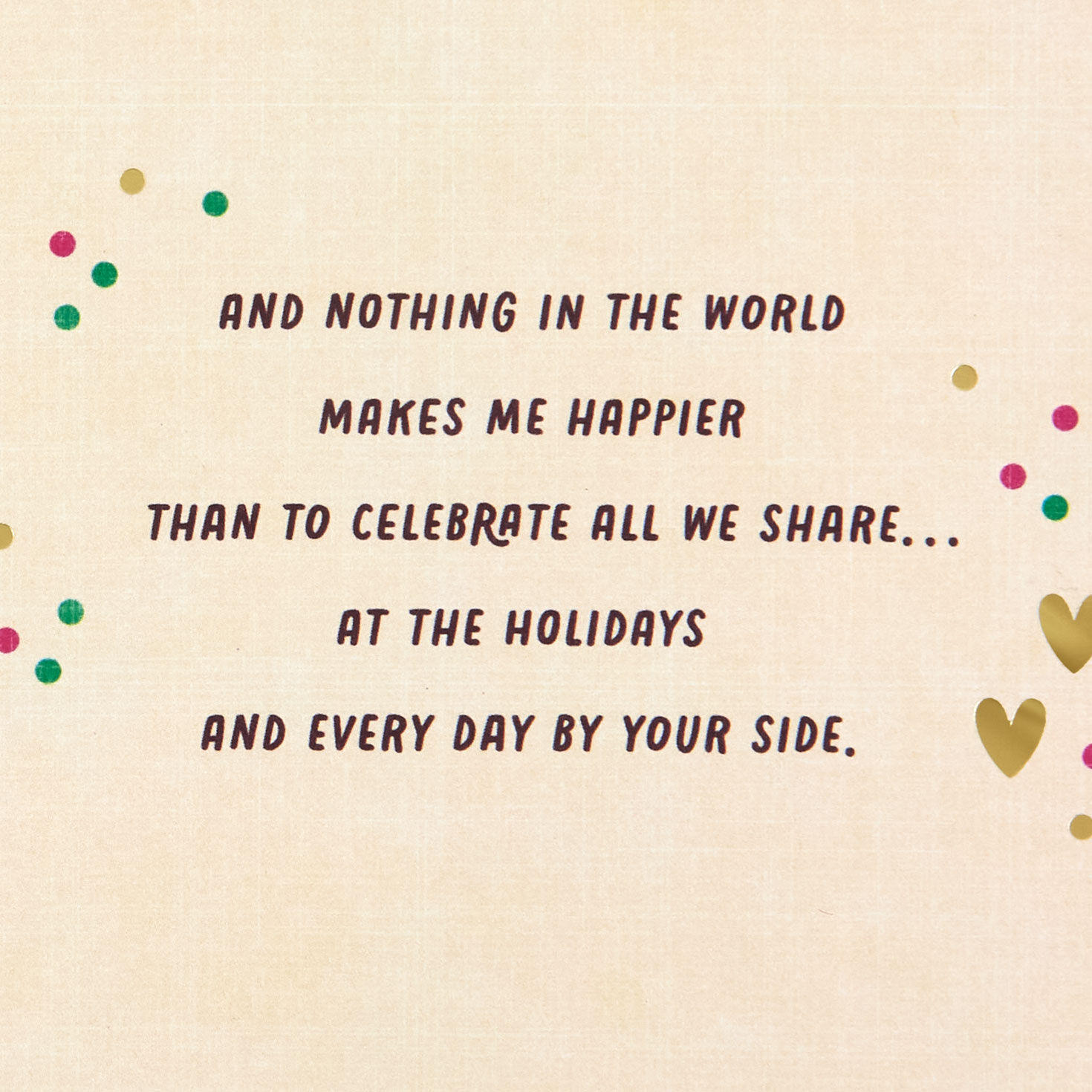 Black Hands with Mugs of Cocoa Christmas Card for Spouse Sentiment image number 3