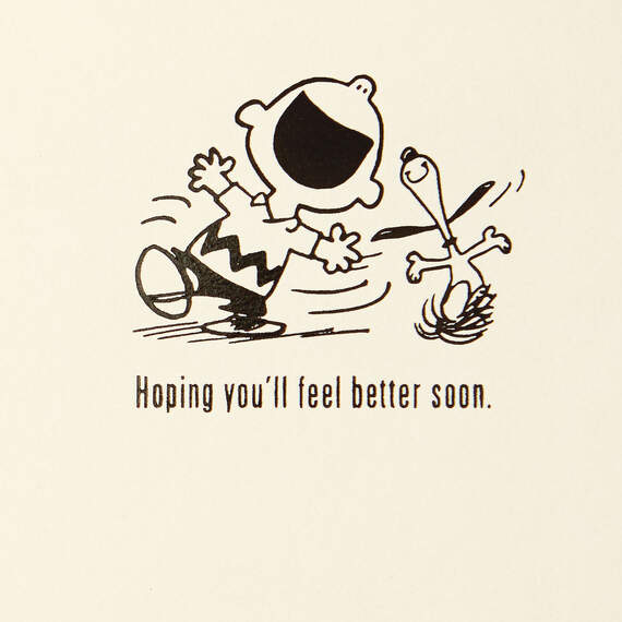 Peanuts® Charlie Brown and Snoopy Sending Hugs Get Well Card, , large image number 2