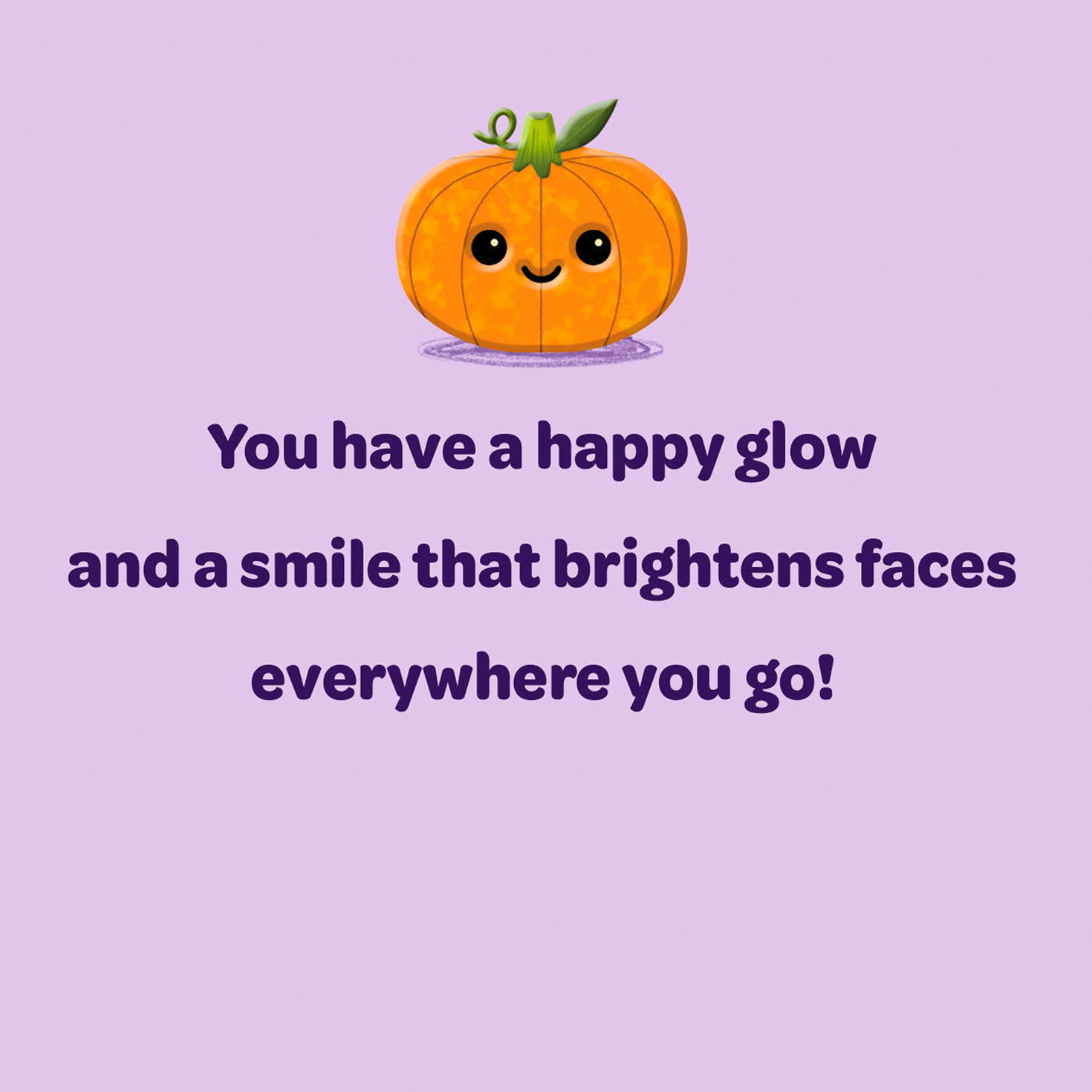 Cute Pumpkin on Purple Kids Halloween Card Sentiment image number 2