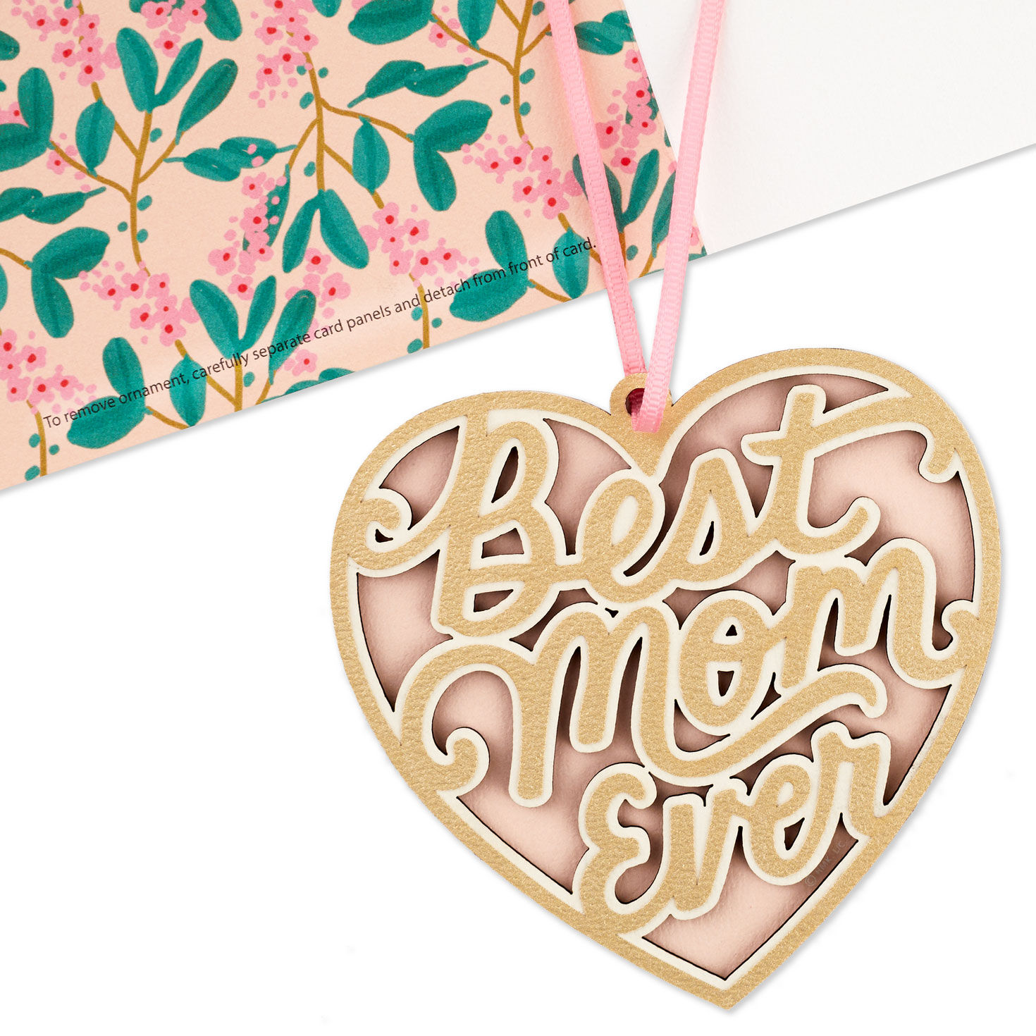 Best Mom Ever Floral Mothers Day Card and Ornament attachment image number 5