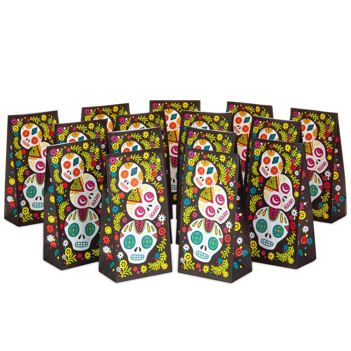 Day of the Dead 15 Pack Paper Goodie Bags