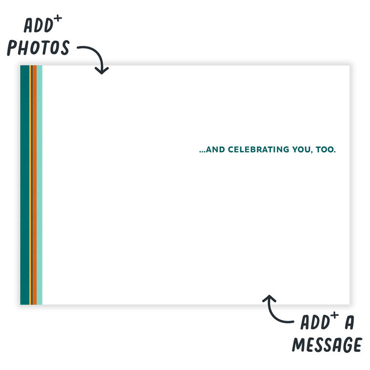 Nature Stickers Folded Birthday Photo Card  image number 3