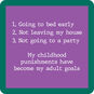 Drinks on Me Childhood Punishments Funny Coaster, , large image number 1