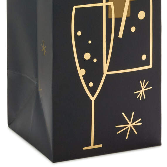 13" Gold Cocktail Glasses Wine Gift Bag, , large image number 5