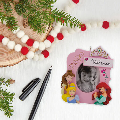 Disney Princesses Photo Frame Personalized Hallmark Ornament, 