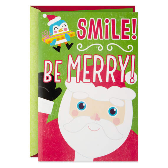 Smiling Santa Pop-Up Musical Christmas Card, , large image number 1