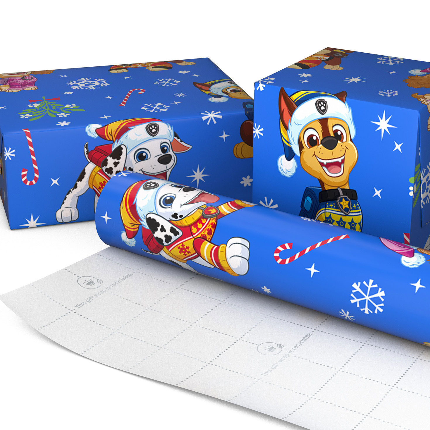 Paw Patrol Winter Fun Christmas Wrapping Paper Wrapped package image number 2