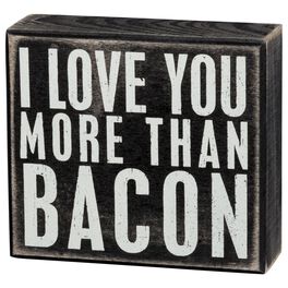 Primitives by Kathy I Love You More Than Bacon Box Sign, Primitives by Kathy I Love You More Than Bacon Box Sign, , large