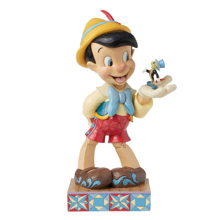 Jim Shore Disney Pinocchio and Jiminy Cricket Large Figurine, 15.3"
