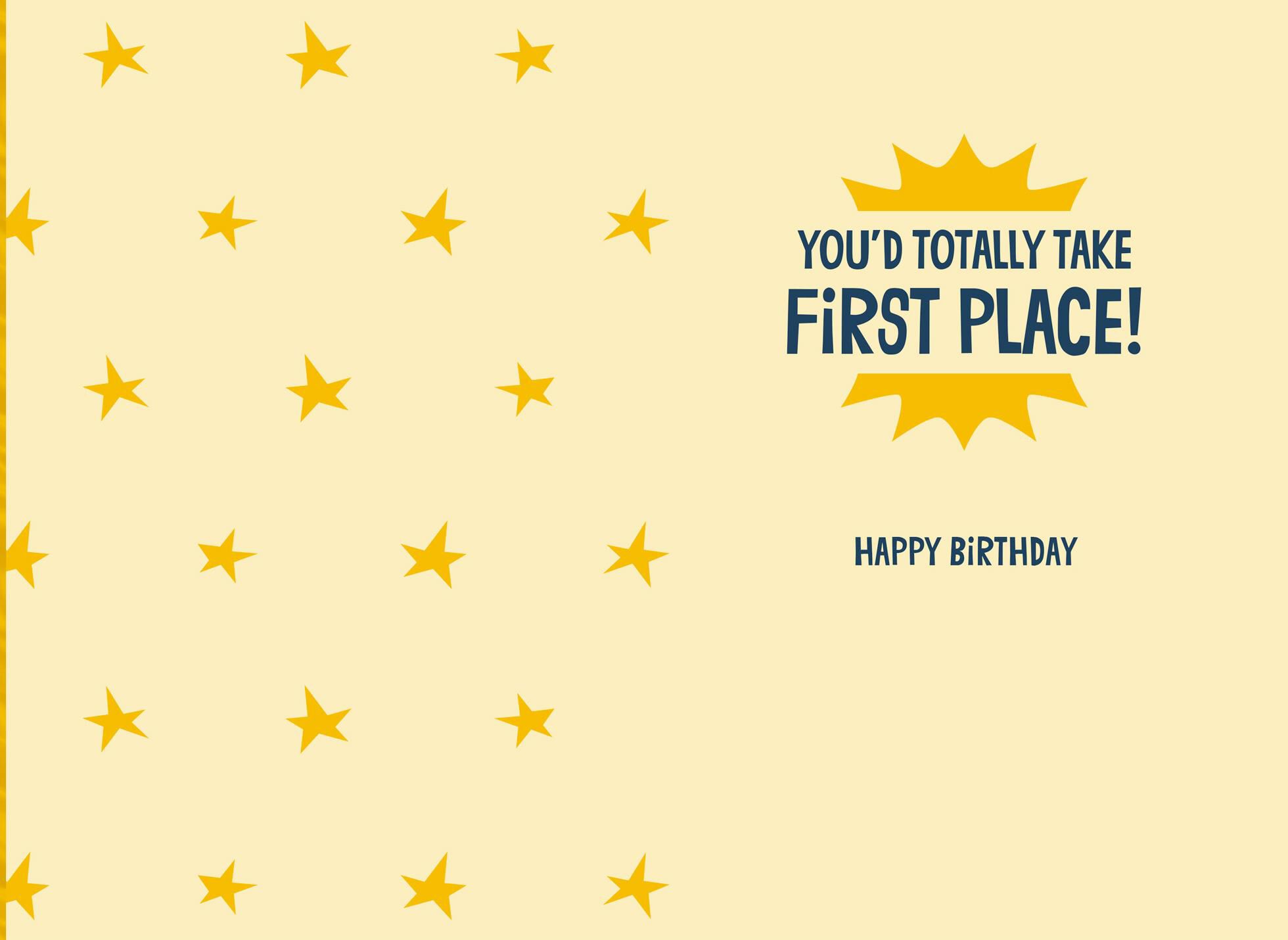 First Place Cool Birthday Card