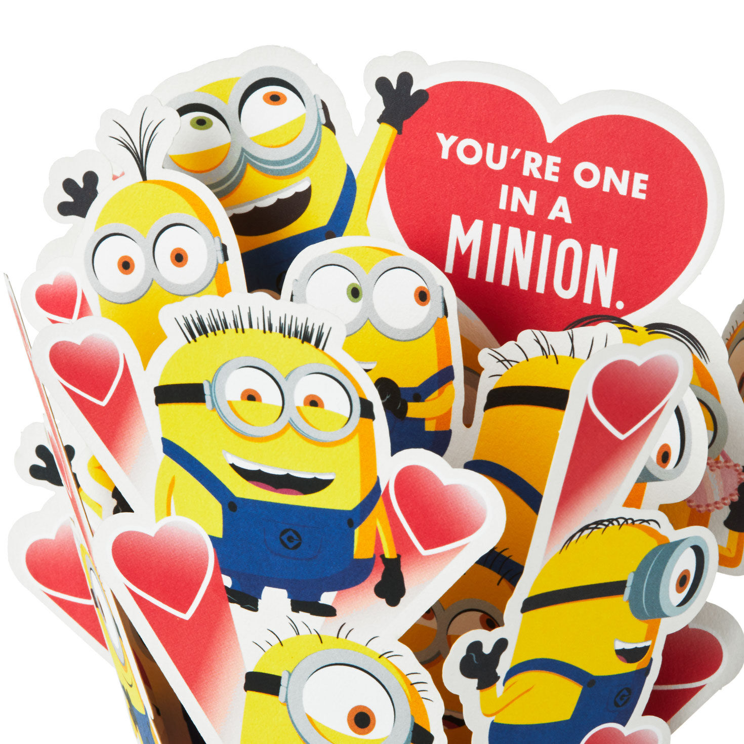 Minions Pop-Up Valentine's Day Card card front detail image number 4