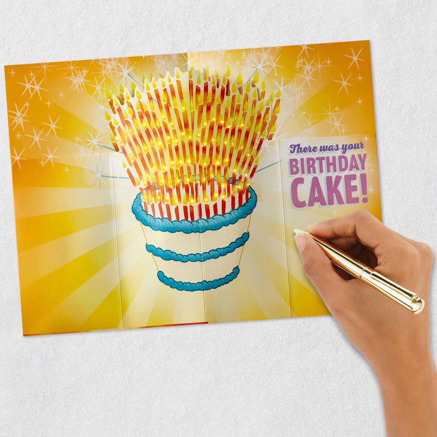 Sunrise Birthday Card With Music and Light signing card image number 7
