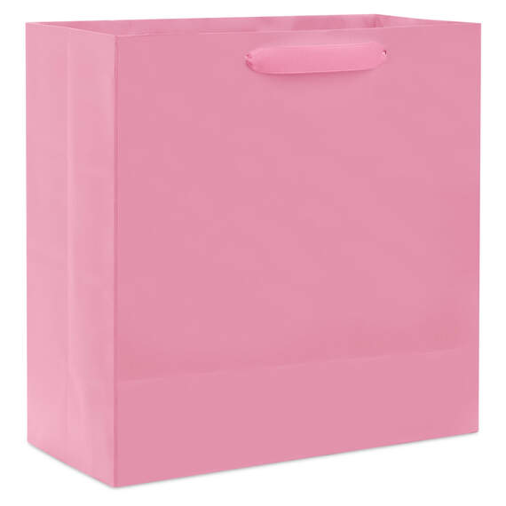 10.4" Pink Large Square Gift Bag, Light Pink, large image number 6