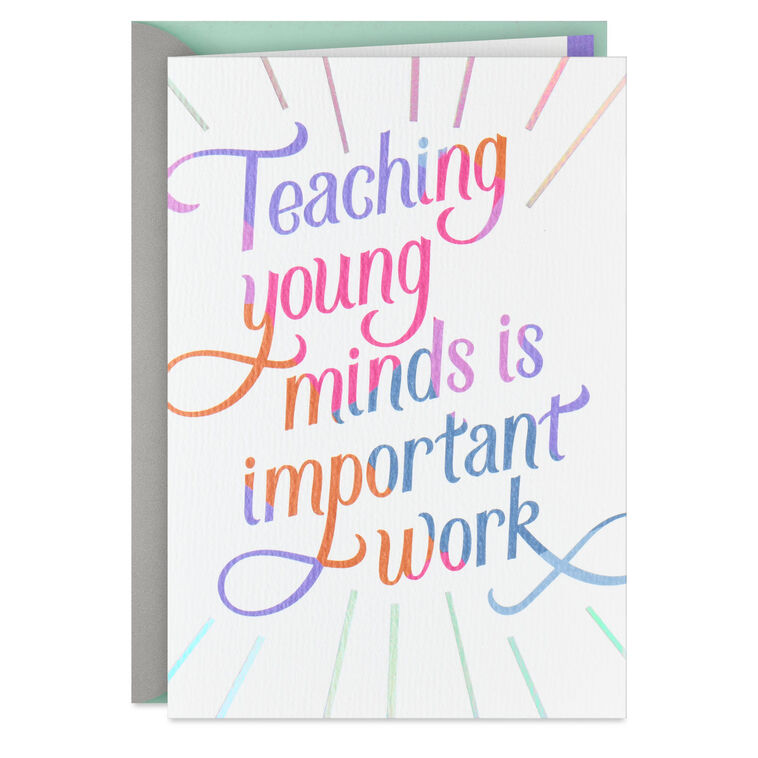 Important Work Thank-You Card for Teachers