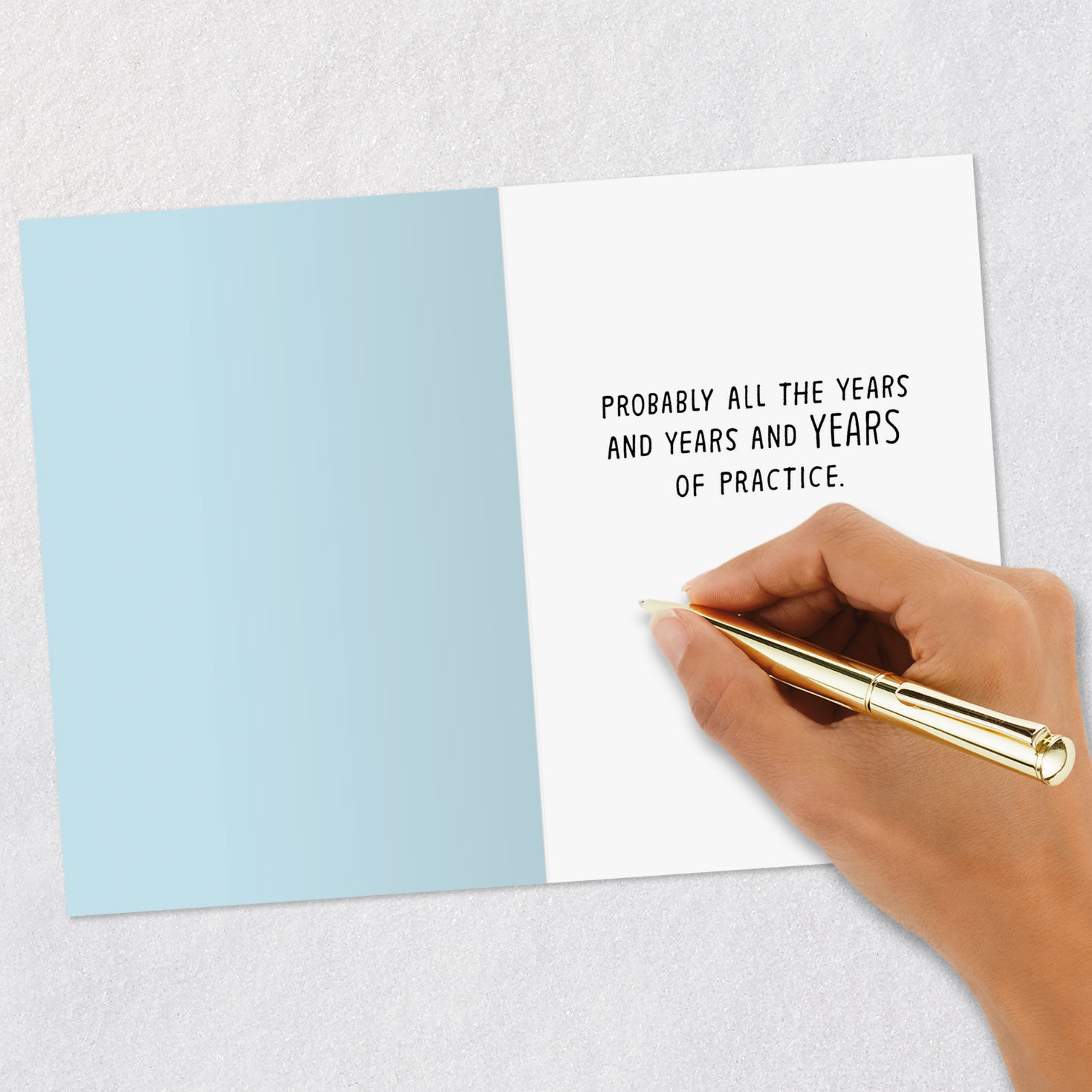 Years of Practice Funny Birthday Card Signing card image number 6