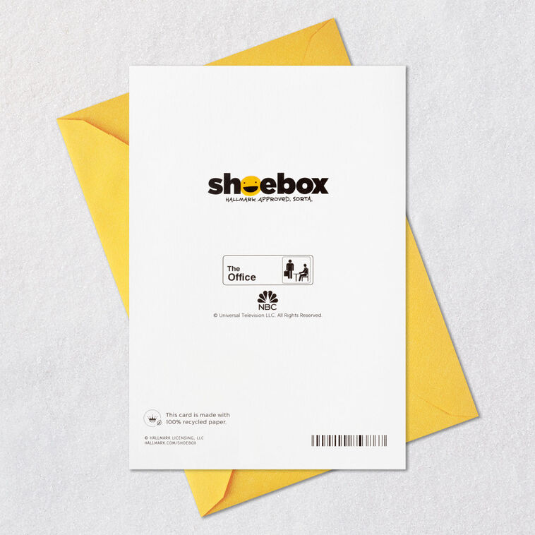 Dunder-Mifflin Dwight Schrute Funny Birthday Card Card Back with Envelope image number 7