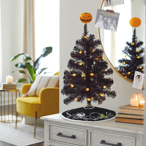 Mini Disney Tim Burton's The Nightmare Before Christmas Pumpkin King Christmas Tree Topper, 4.14", 