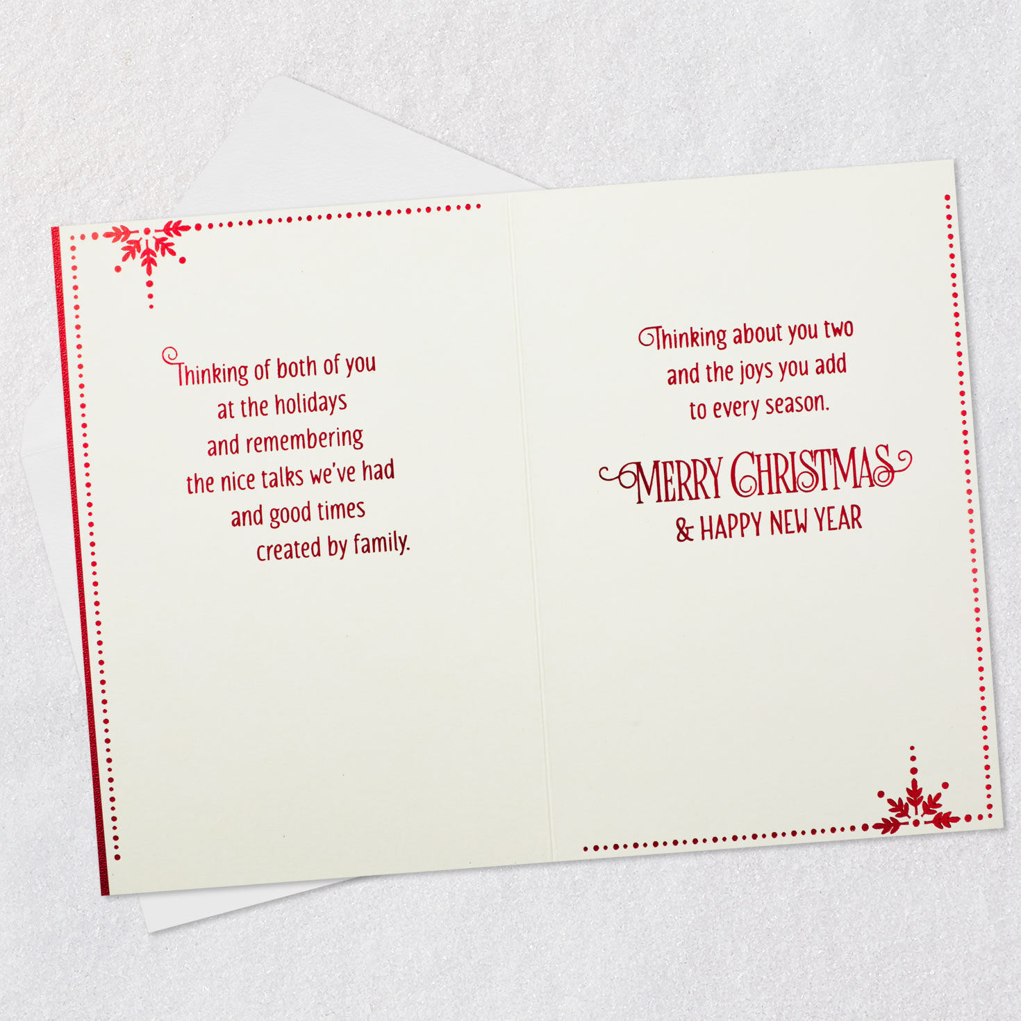 Bells Granddaughter and Husband Christmas Card Open card with envelope image number 4