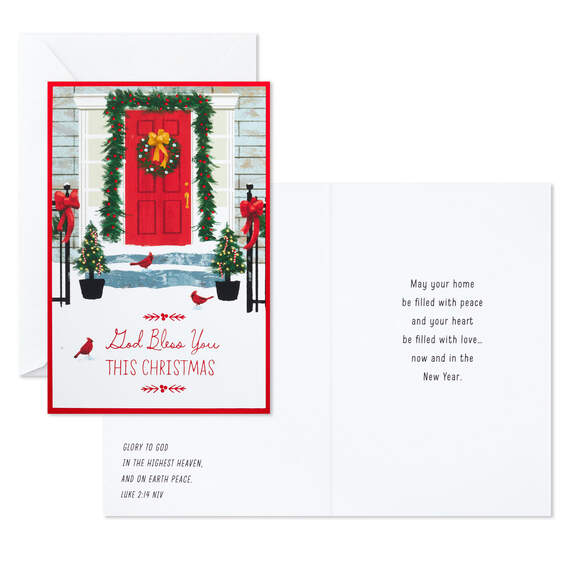 Holiday Front Entryway Religious Christmas Cards, Pack of 6, , large image number 2