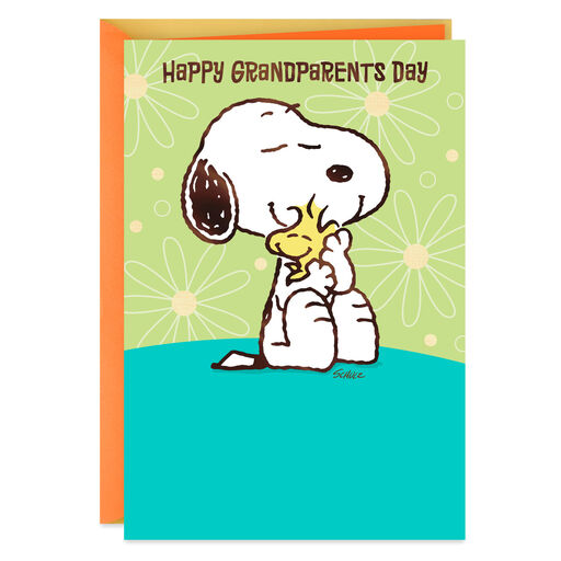 Peanuts® Snoopy and Woodstock Hugs Grandparents Day Card, 