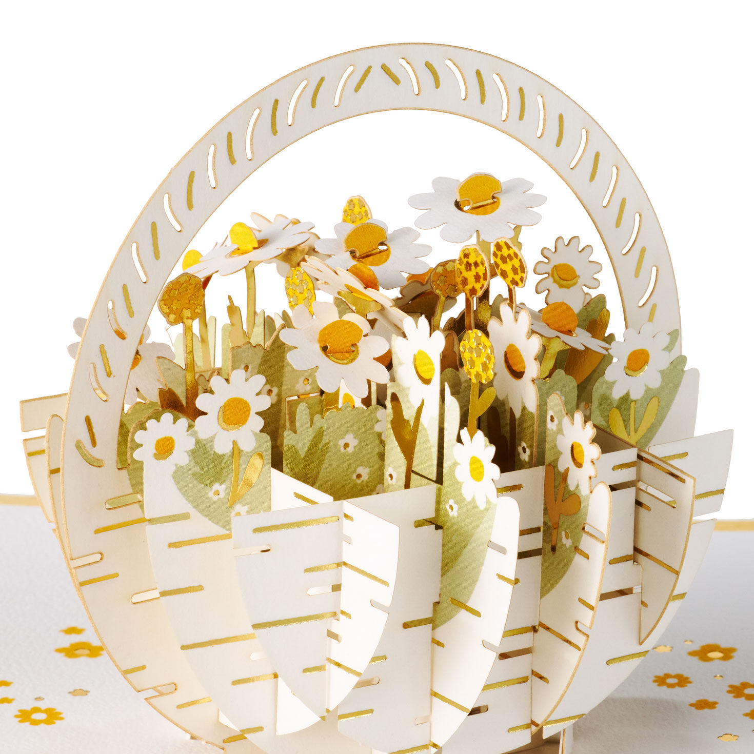 Basket of Daisies Pop-Up Thinking of You Card pop up detail image number 4