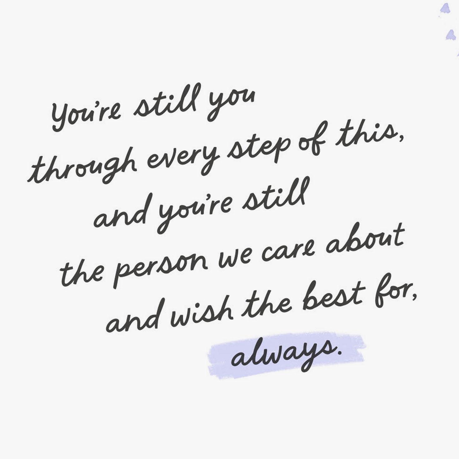 Purple and White Encouragement Card for Serious Illness Sentiment image number 2