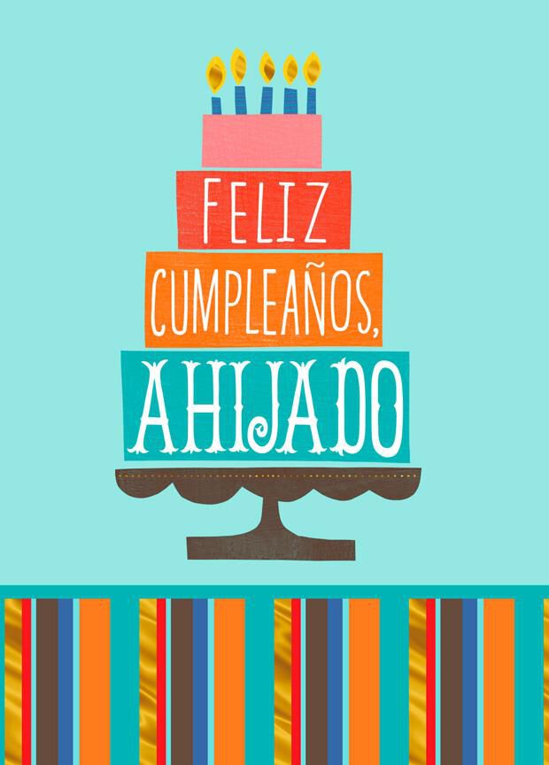 Love and Joy Spanish-Language Birthday Card for Godson