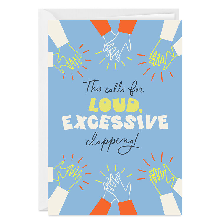 Happy Clapping Custom Congratulations Card