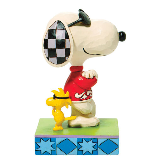 Jim Shore Peanuts Joe Cool & Woodstock Figurine, 5", 
