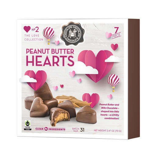 Bissinger's Chocolates 7-Piece Peanut Butter Hearts, 2.47 oz., 