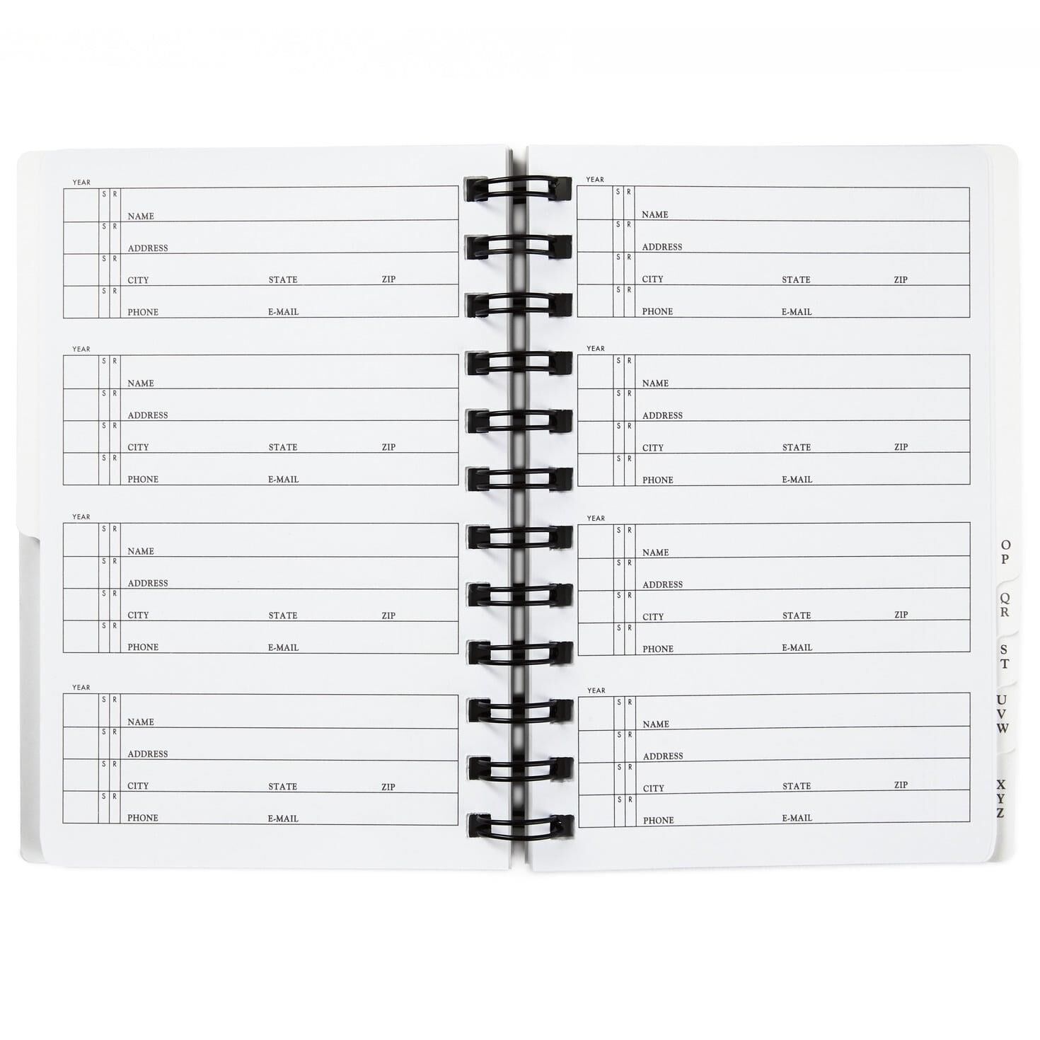 address book in christmas plaid address bok
