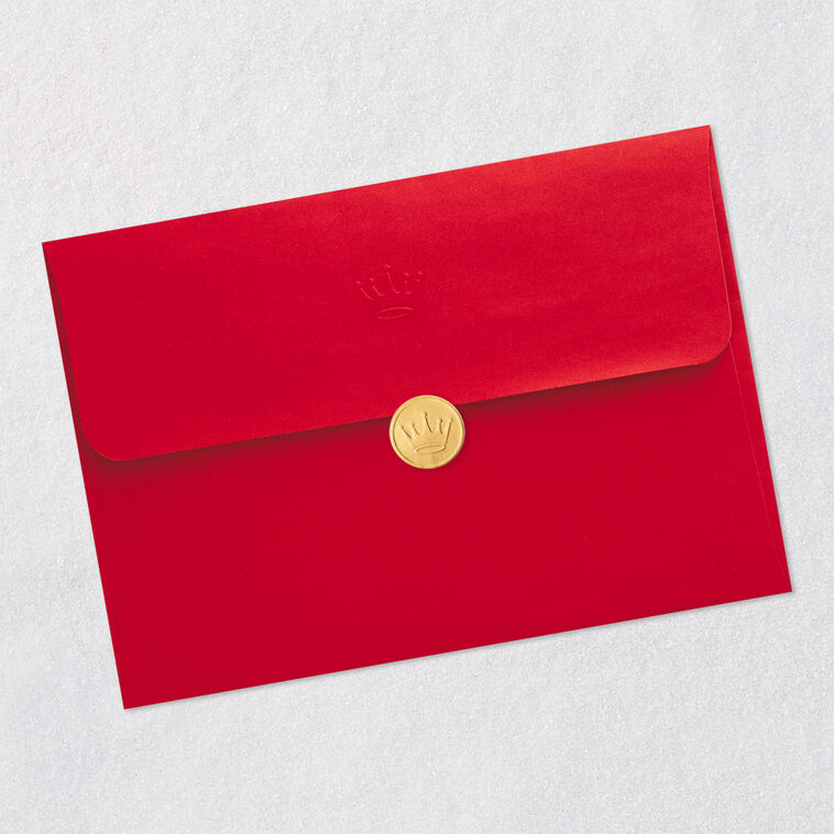 Grinch Santa Pop-up Christmas Card Envelope Back with Seal image number 8