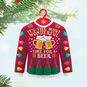 Beer Christmas Sweater Keepsake Ornament Hanging on tree image number 2