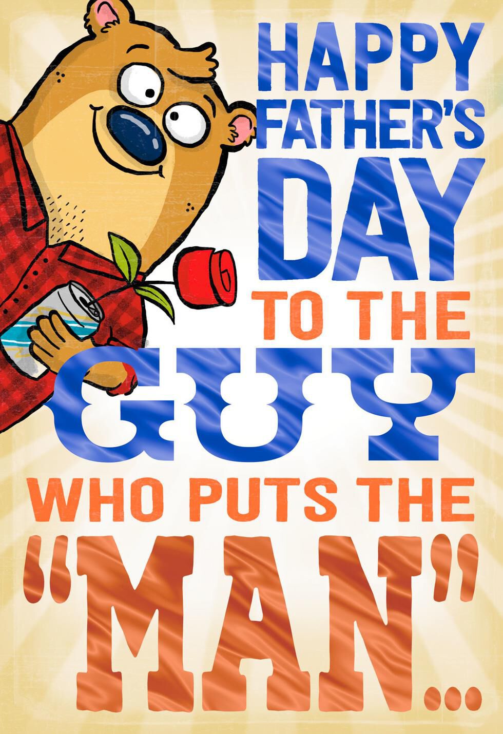 Romantic Man Funny Pop Up Father's Day Card